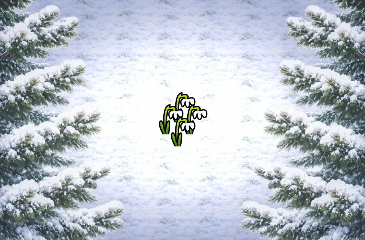 Besneeuwd Bos – voorbeeld in de game van de kaart Bos in Monkey Wave